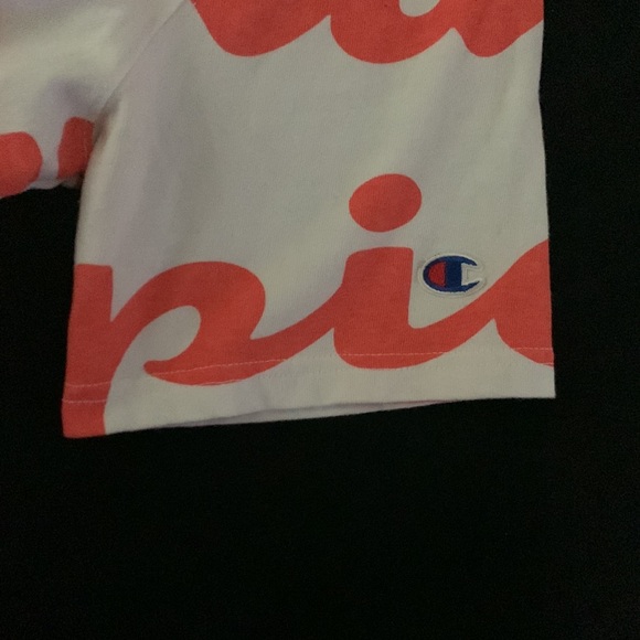 Mens Large Coral and White Champion T-shirt - Picture 3 of 3